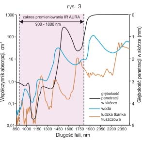 Promieniowanie podczerwone IR w ludzkiej tkance tuszczowej