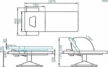 Fotel masujcy - leanka IL04 - wymiary